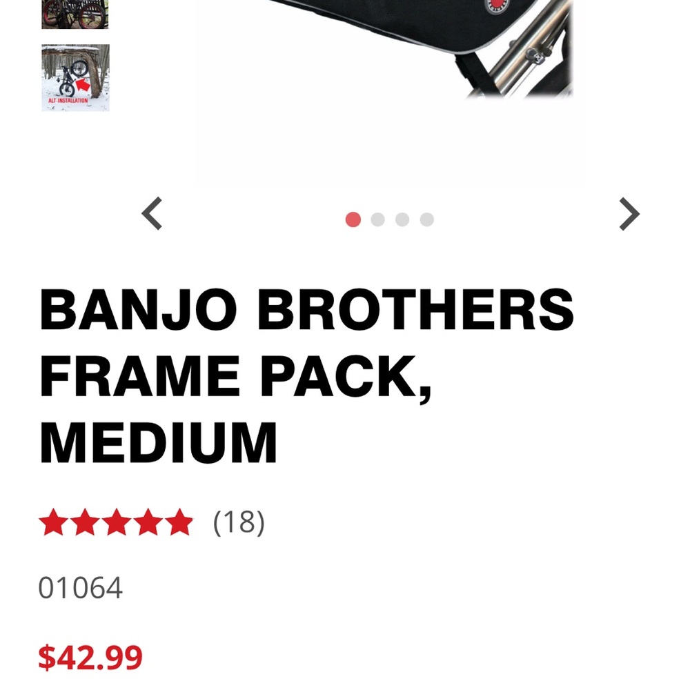 Banjo Brothers Black Frame Pack